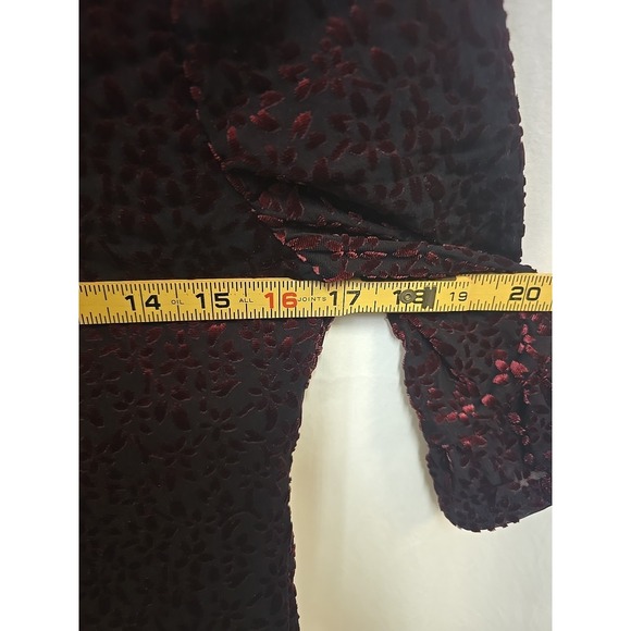 American Rag Juniors' Burnout Velvet Top Dark Academia Coquette Baby Doll M - Picture 7 of 12